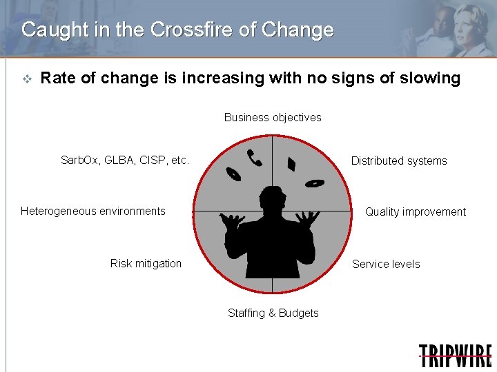 Caught in the Crossfire of Change v Rate of change is increasing with no