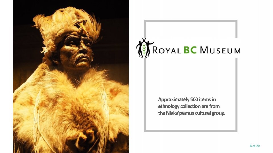 Approximately 500 items in ethnology collection are from the Nlaka’pamux cultural group. 8 of