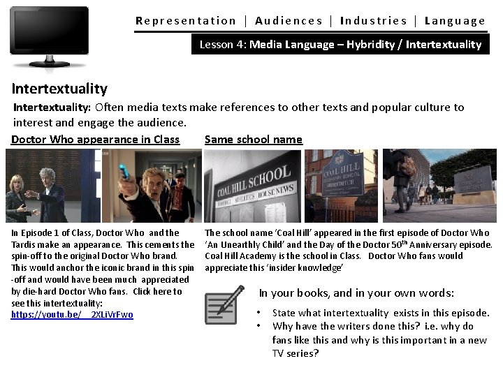 Representation │ Audiences │ Industries │ Language Lesson 4: Media Language – Hybridity /