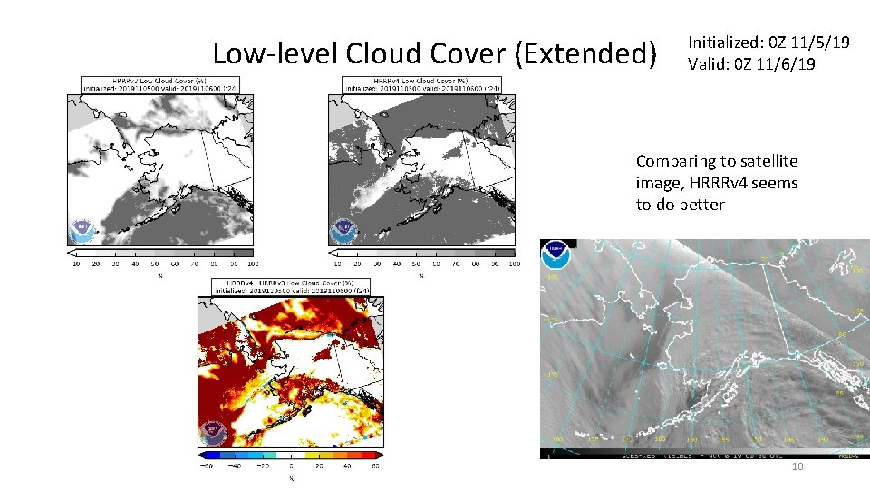Low-level Cloud Cover (Extended) Initialized: 0 Z 11/5/19 Valid: 0 Z 11/6/19 Comparing to