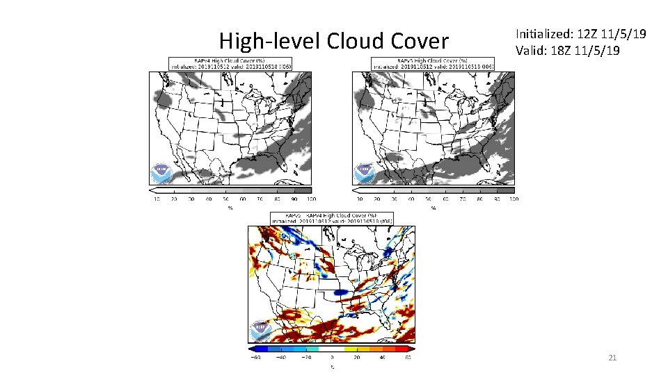 High-level Cloud Cover Initialized: 12 Z 11/5/19 Valid: 18 Z 11/5/19 21 