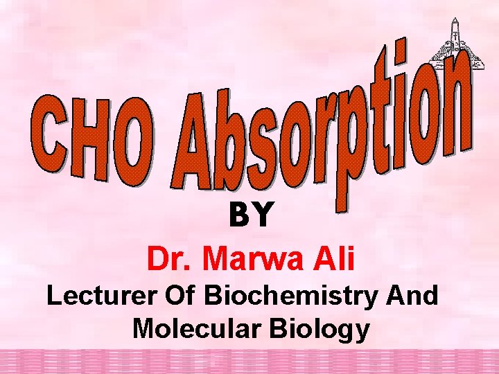 BY Dr. Marwa Ali Lecturer Of Biochemistry And Molecular Biology 