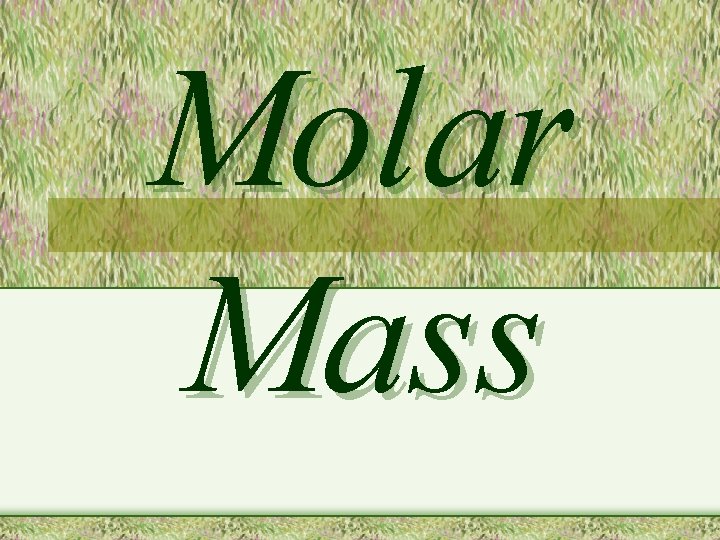 Molar Mass 