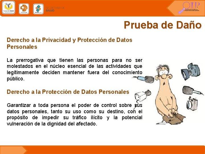 Prueba de Daño Derecho a la Privacidad y Protección de Datos Personales La prerrogativa