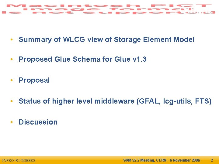 Outline Enabling Grids for E-scienc. E • Summary of WLCG view of Storage Element