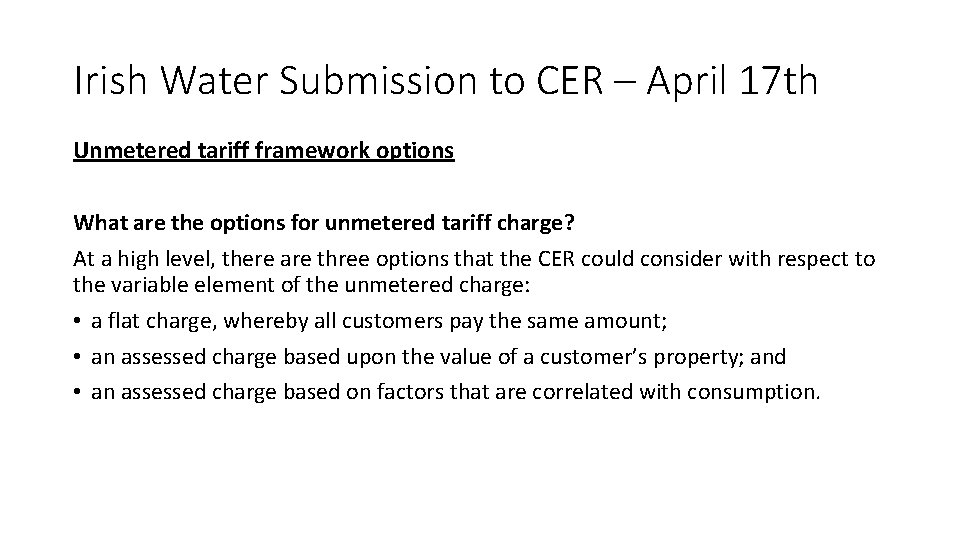 AON Submission to the Commission for Energy Regulation