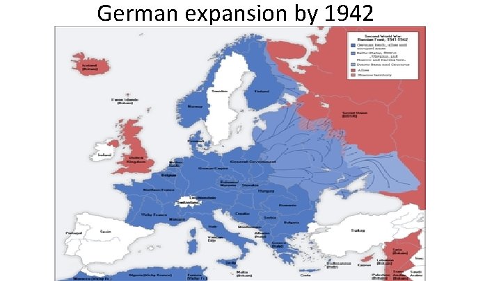 German expansion by 1942 