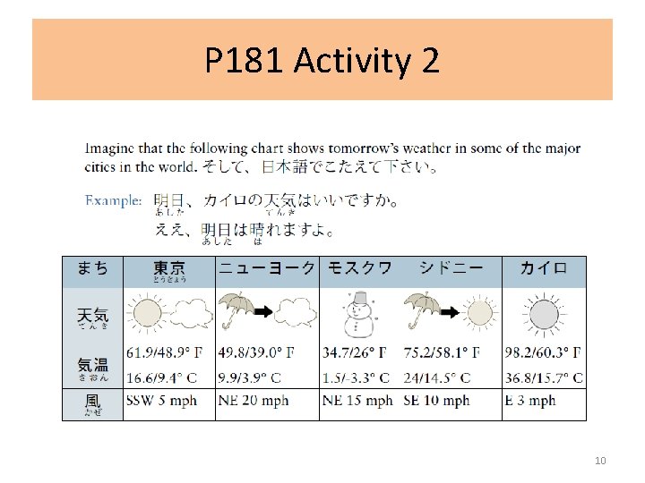 P 181 Activity 2 10 