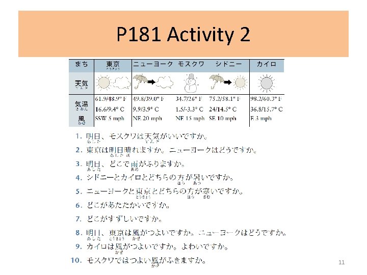 P 181 Activity 2 11 