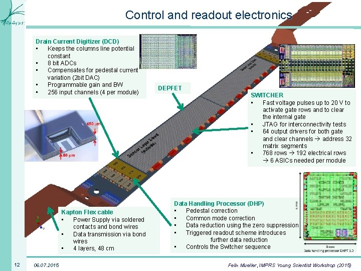 Control and readout electronics Drain Current Digitizer (DCD) • Keeps the columns line potential