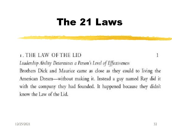 The 21 Laws 12/25/2021 32 