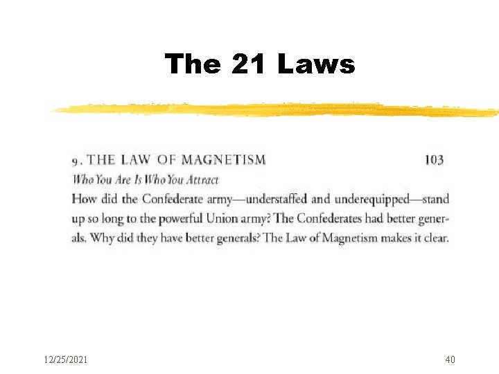 The 21 Laws 12/25/2021 40 