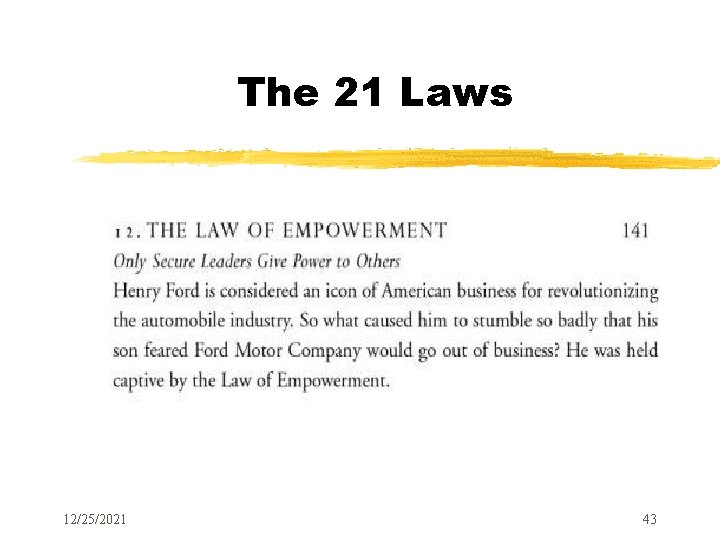 The 21 Laws 12/25/2021 43 