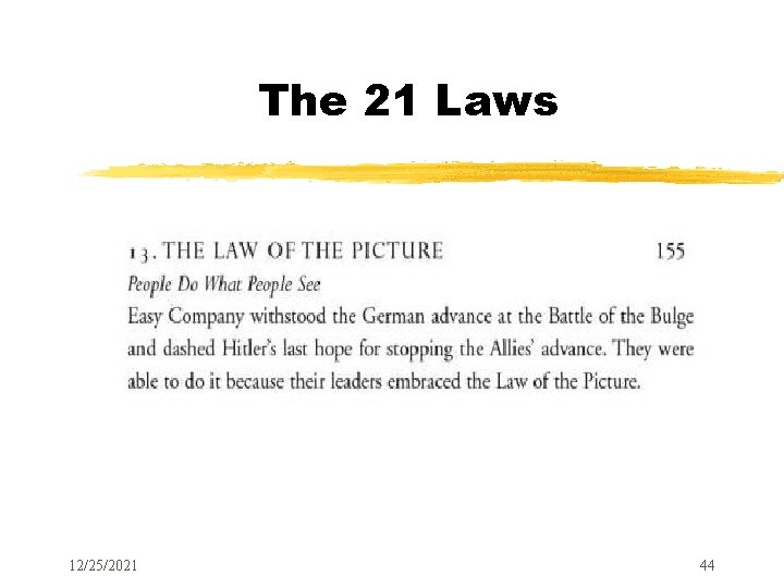 The 21 Laws 12/25/2021 44 