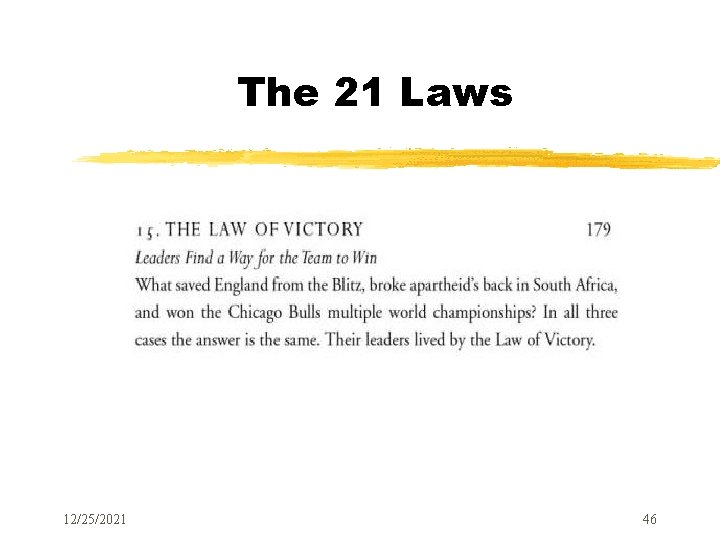 The 21 Laws 12/25/2021 46 