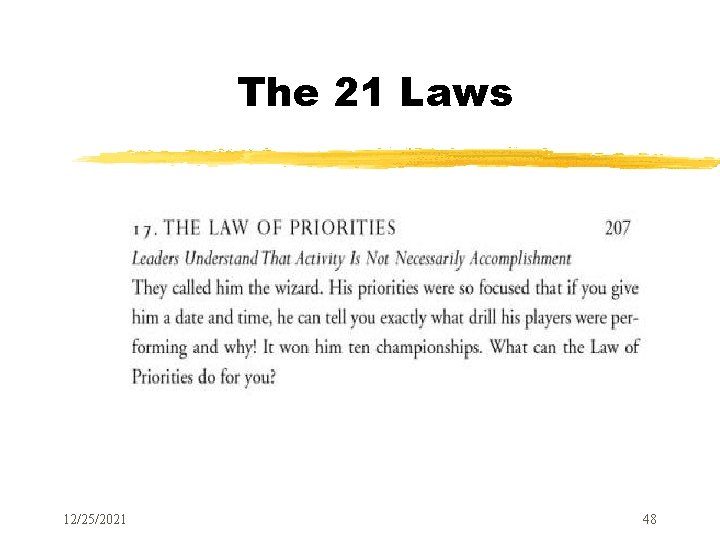 The 21 Laws 12/25/2021 48 