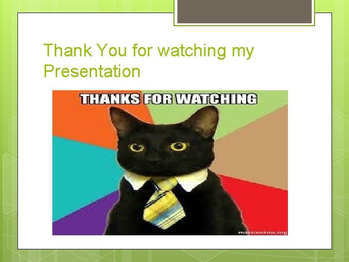 Thank You for watching my Presentation 