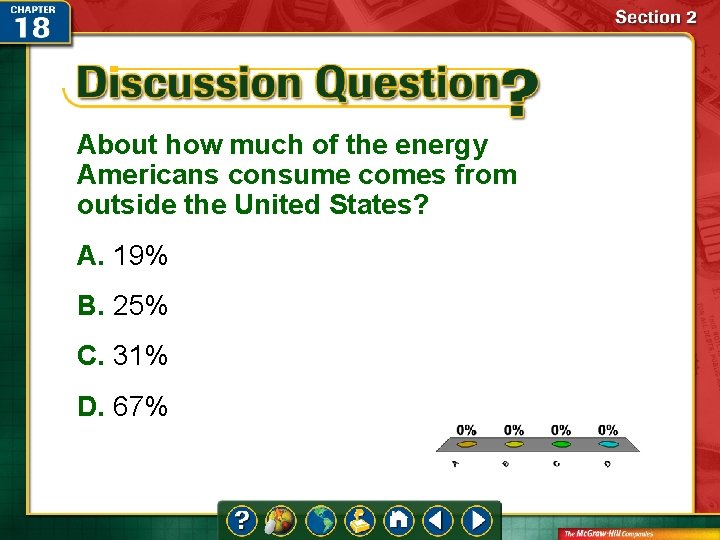 About how much of the energy Americans consume comes from outside the United States? About how much of the energy Americans consume comes from outside the United States?