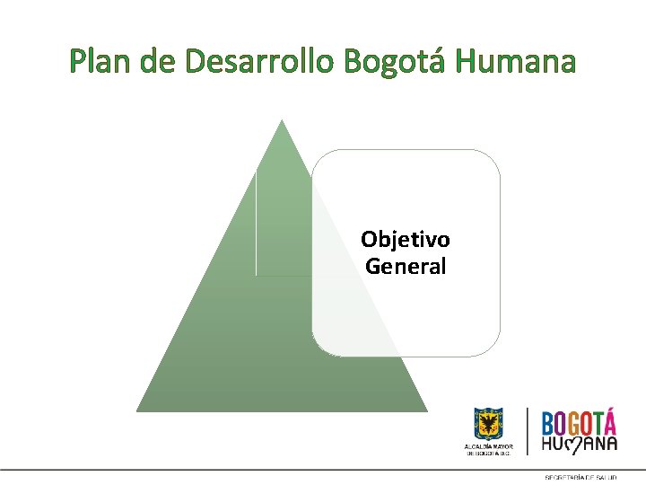 Plan de Desarrollo Bogotá Humana Objetivo General 