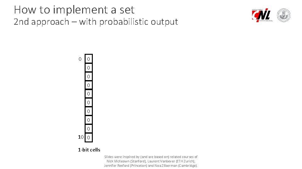 How to implement a set 2 nd approach – with probabilistic output 0 0