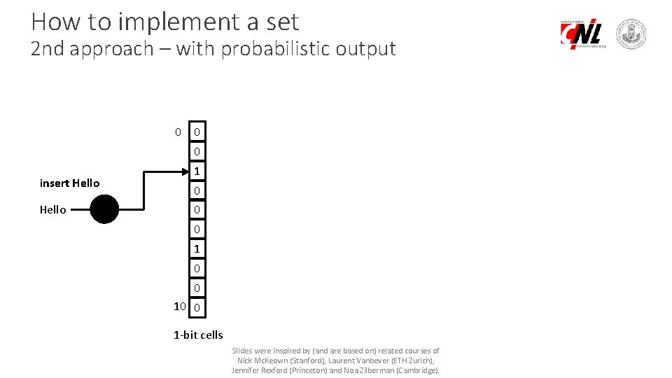 How to implement a set 2 nd approach – with probabilistic output 0 0