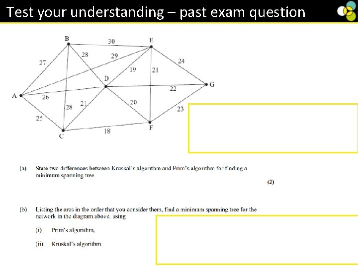 Test your understanding – past exam question 1 Test your understanding – past exam question 1
