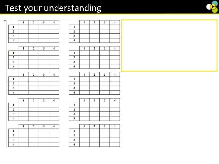 Test your understanding 1 2 4 2 6 2 4 3 Test your understanding 1 2 4 2 6 2 4 3