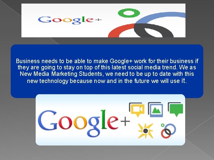 Business needs to be able to make Google+ work for their business if they Business needs to be able to make Google+ work for their business if they