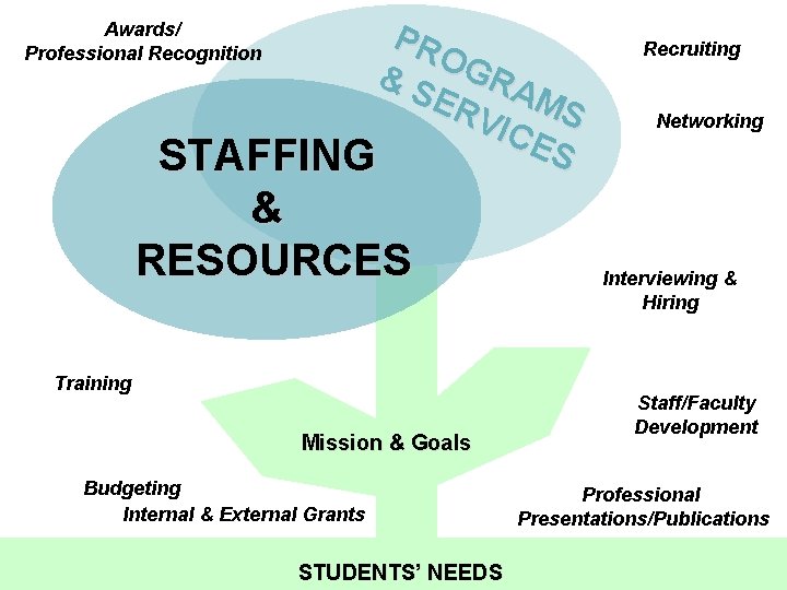 PR OG &S RA MS ER VIC E S STAFFING Awards/ Professional Recognition &