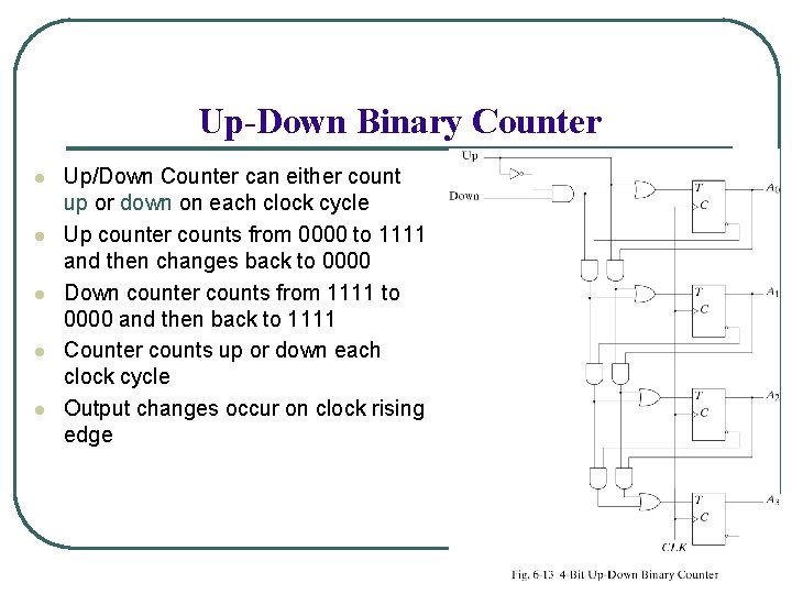 Up-Down Binary Counter l l l Up/Down Counter can either count up or down