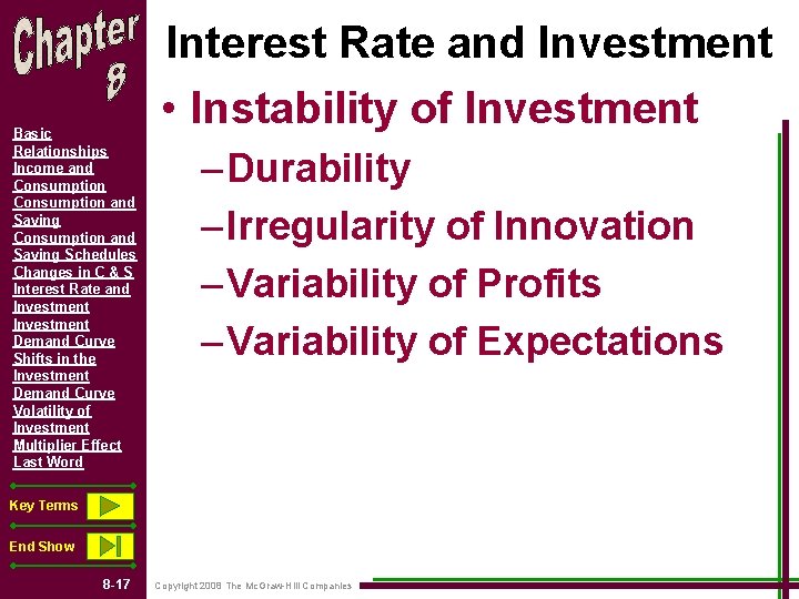 Basic Relationships Income and Consumption and Saving Schedules Changes in C & S Interest Basic Relationships Income and Consumption and Saving Schedules Changes in C & S Interest