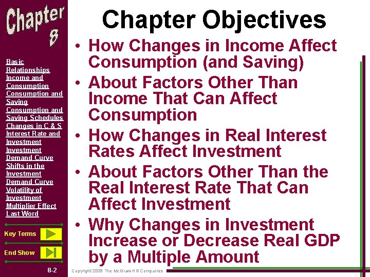 Chapter Objectives Basic Relationships Income and Consumption and Saving Schedules Changes in C & Chapter Objectives Basic Relationships Income and Consumption and Saving Schedules Changes in C &