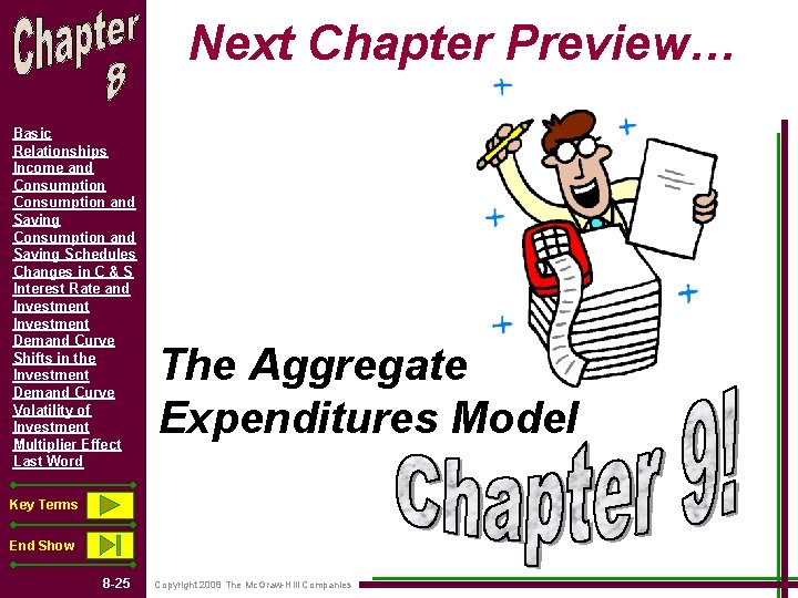 Next Chapter Preview… Basic Relationships Income and Consumption and Saving Schedules Changes in C Next Chapter Preview… Basic Relationships Income and Consumption and Saving Schedules Changes in C