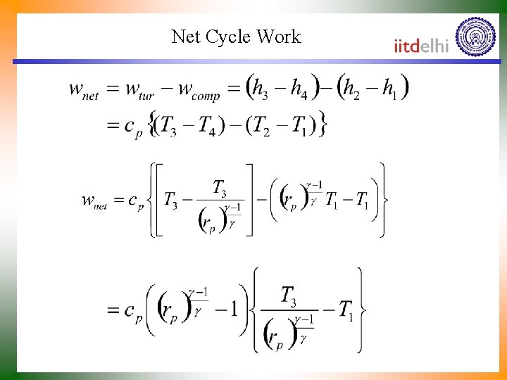Net Cycle Work 