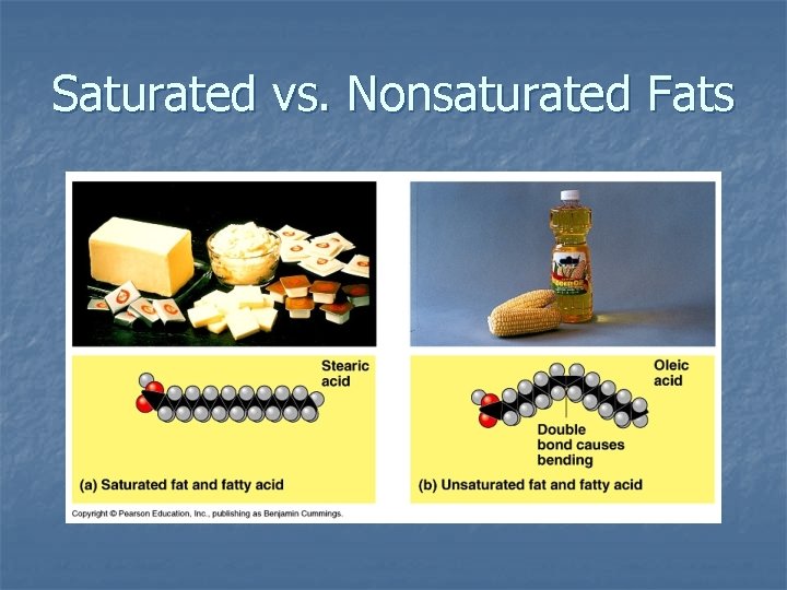 Saturated vs. Nonsaturated Fats 