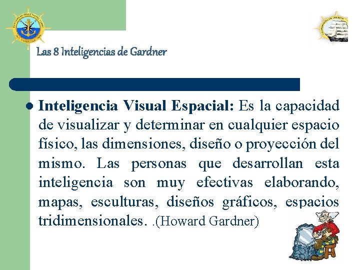 Las 8 Inteligencias de Gardner l Inteligencia Visual Espacial: Es la capacidad de visualizar