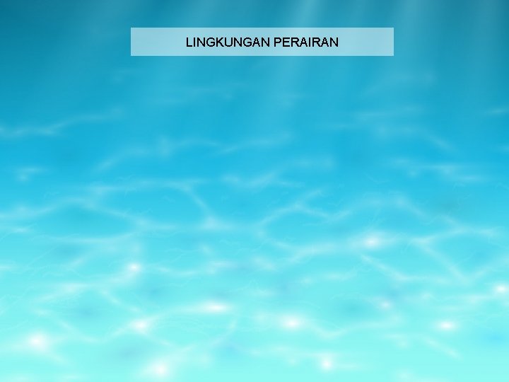 LINGKUNGAN PERAIRAN 