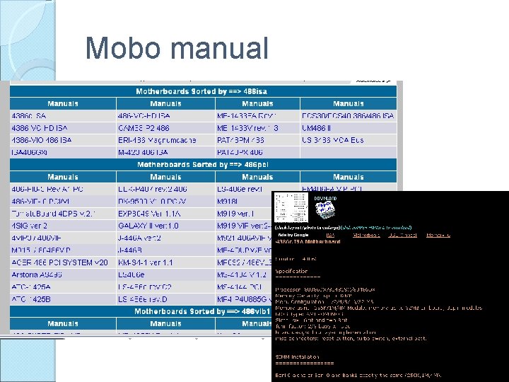 Mobo manual PCM Chapter 3: MOBO 16 