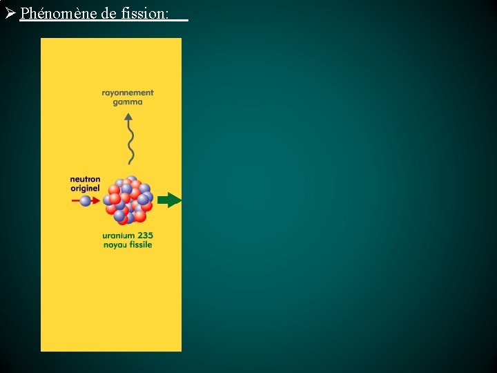 Ø Phénomène de fission: 