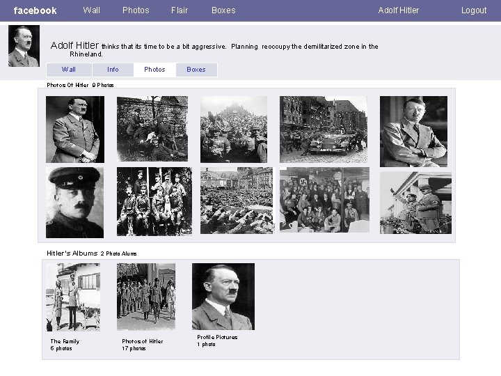 facebook Wall Photos Flair Boxes Adolf Hitler thinks that its time to be a