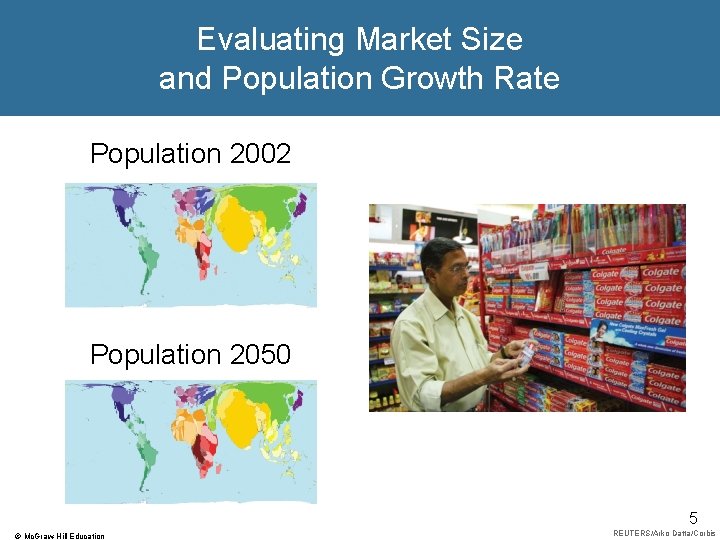 Evaluating Market Size and Population Growth Rate Population 2002 Population 2050 5 © Mc.