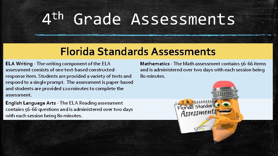 th 4 Grade Assessments Florida Standards Assessments ELA Writing - The writing component of