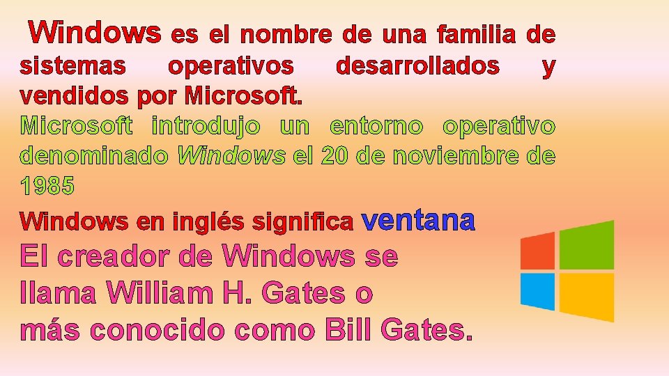 Windows es el nombre de una familia de sistemas operativos desarrollados y vendidos por