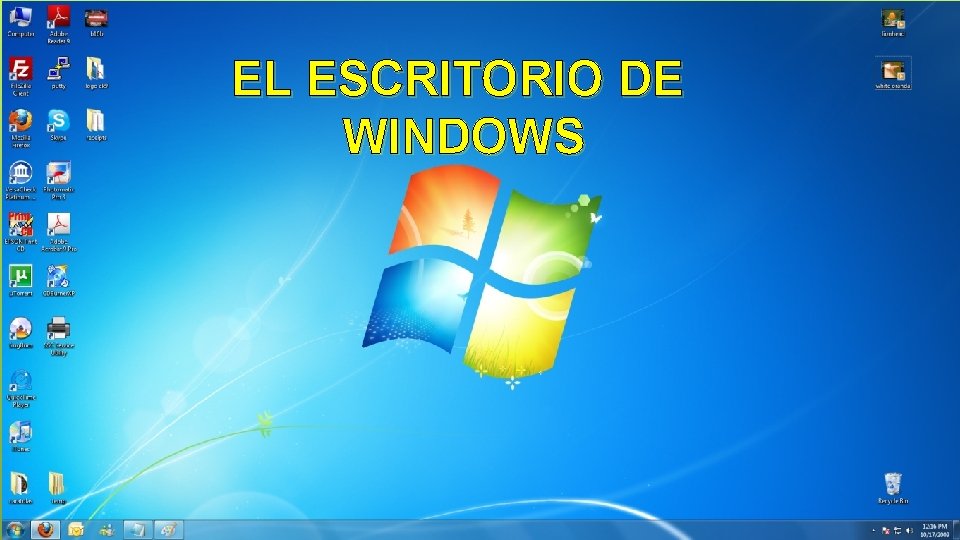 EL ESCRITORIO DE WINDOWS 