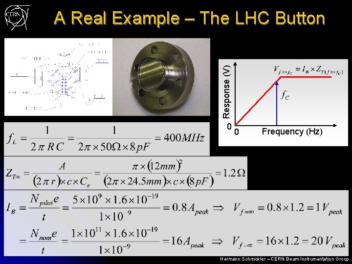Response (V) A Real Example – The LHC Button 0 0 Frequency (Hz) Hermann