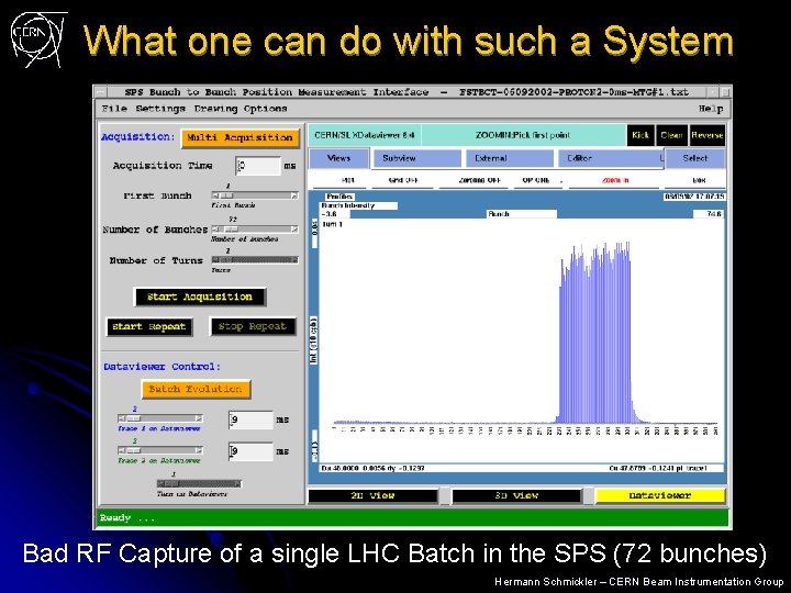 What one can do with such a System Bad RF Capture of a single