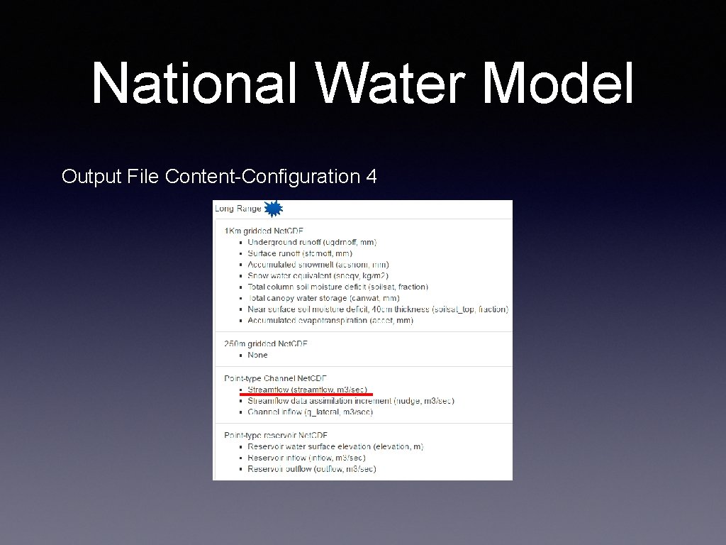 National Water Model Output File Content-Configuration 4 