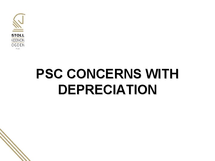 PSC CONCERNS WITH DEPRECIATION 