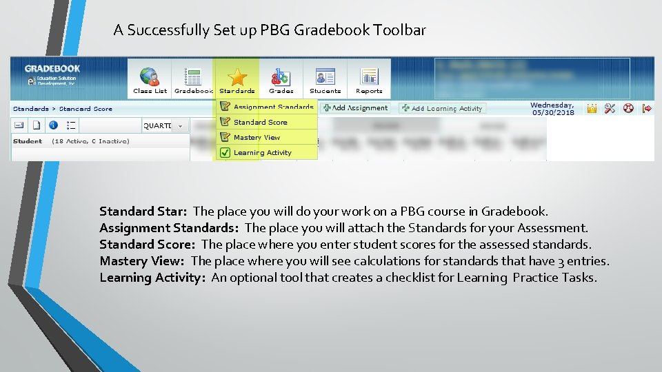 A Successfully Set up PBG Gradebook Toolbar Standard Star: The place you will do
