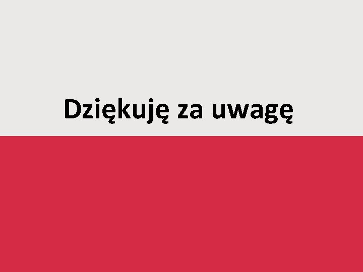 Dziękuję za uwagę 